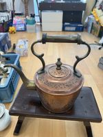 Ancienne bouilloire en cuivre gravé – Vintage