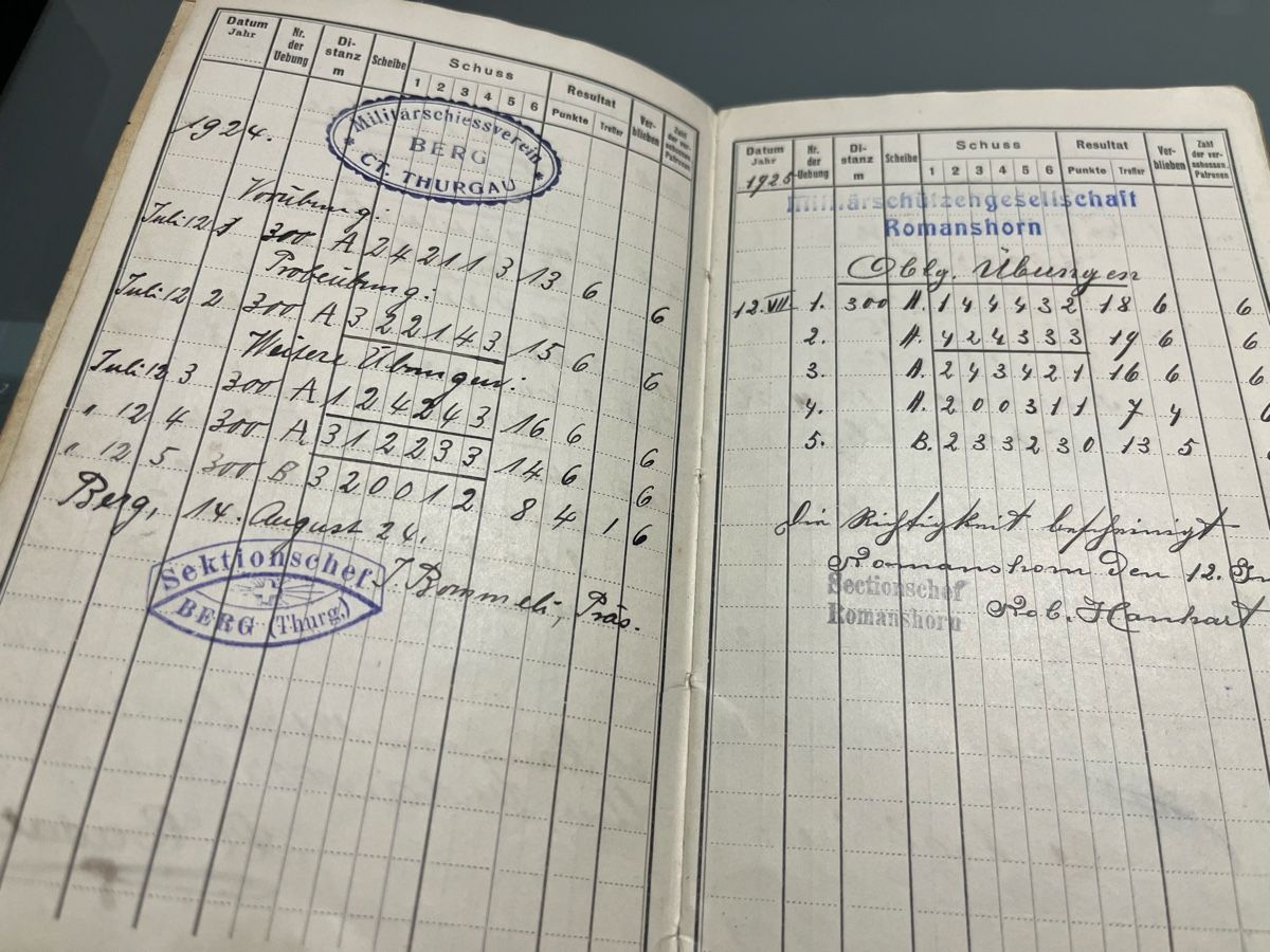 Libri: Dienst-und Schiessbüchlein- Einträge ab 1922 – Usato da Romanshorn venduto da Apfelschuss 4