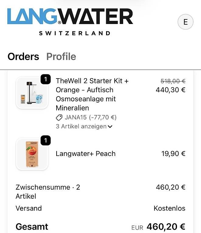 Filtri: The Well 2, Langwater Osmoseanlage – Usato da Zürich venduto da ela.hartmann 1