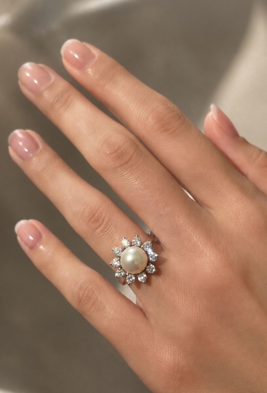 Bagues: Perle/Diamantring 1970er Jahre – D'occasion à Zuzwil SG par domi7862