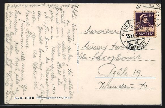 Cartoline postali: AK Neuchâtel, Panorama et les Alpes – Usato da Berlin venduto da bartko-reher 1