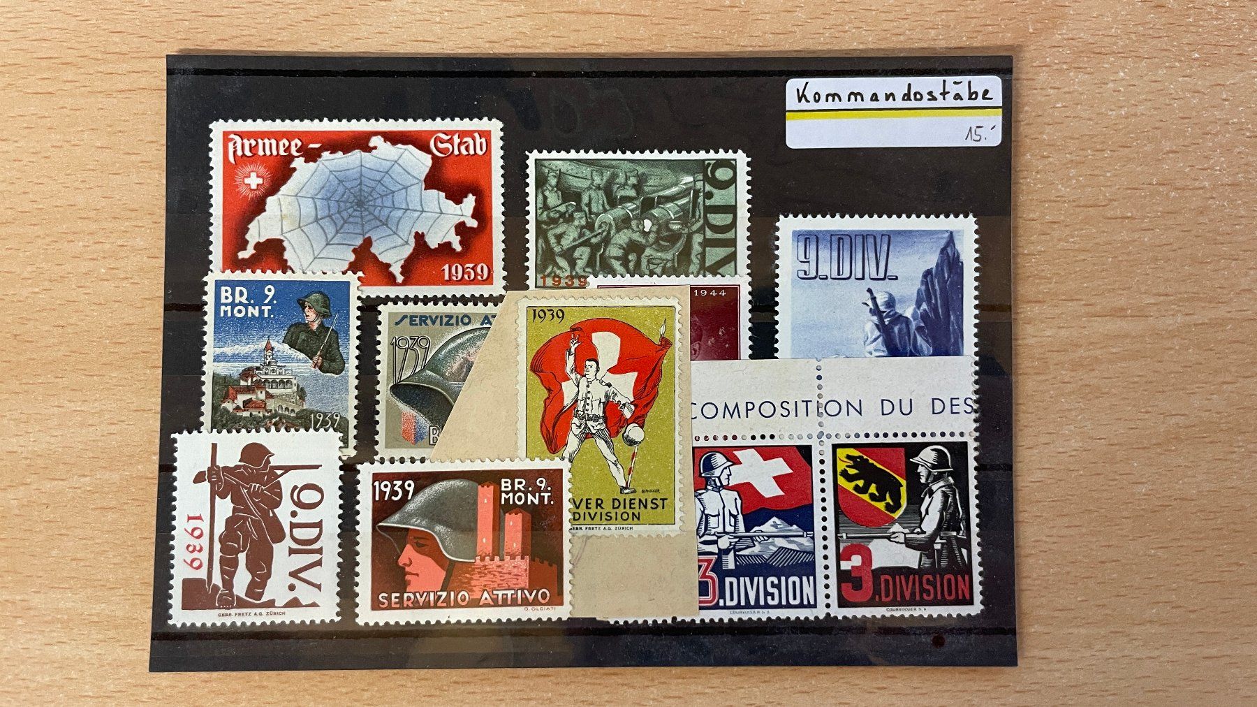 Tutti i francobolli: Kommandostäbe Schweizer Armee Briefmarken Sammlung – Usato da Glattfelden venduto da cybermaxx