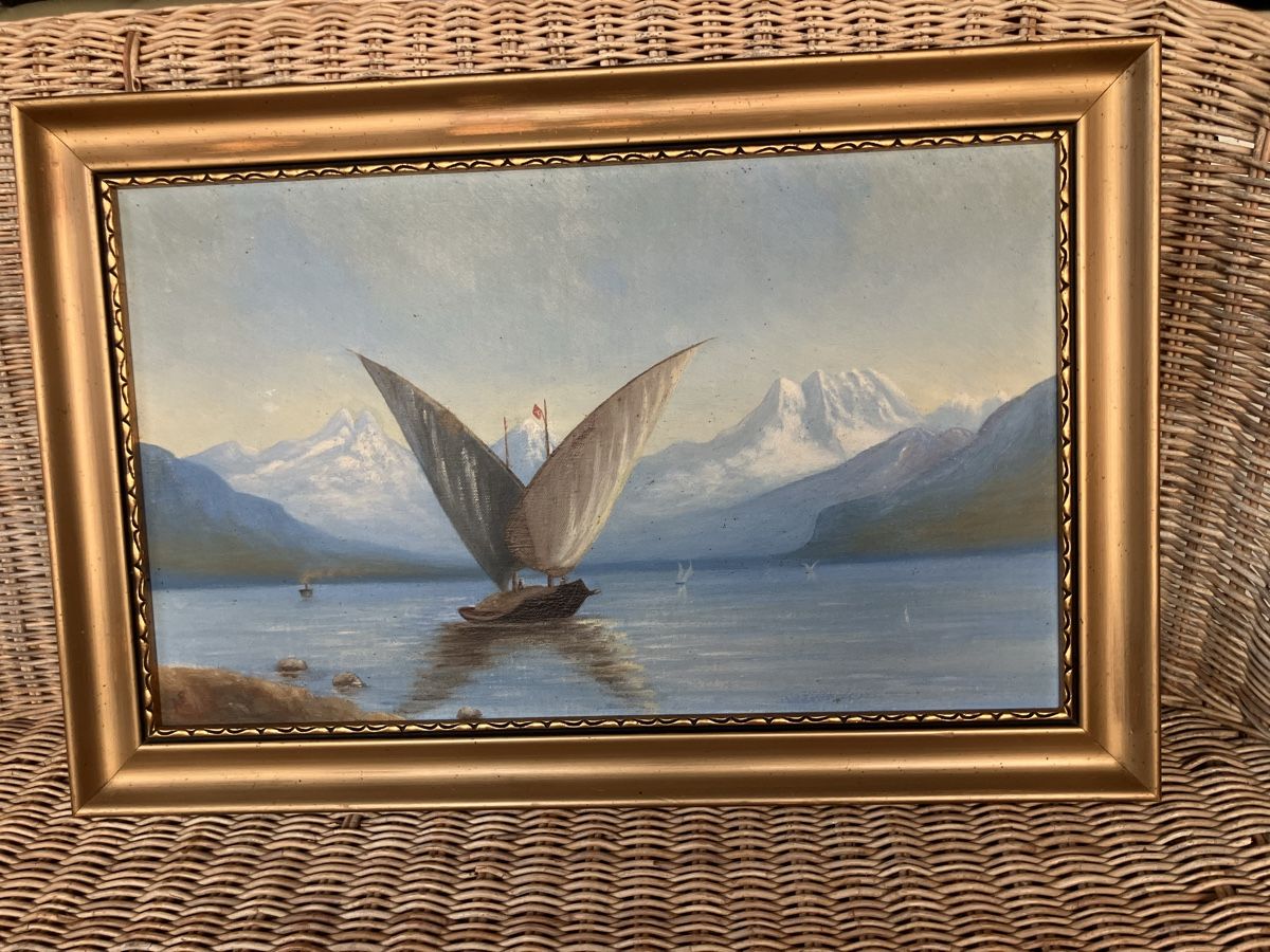 Gemälde: Ancienne Barque sur le Lac Leman – Gebraucht aus La Tour-de-Peilz von mon_pd6m