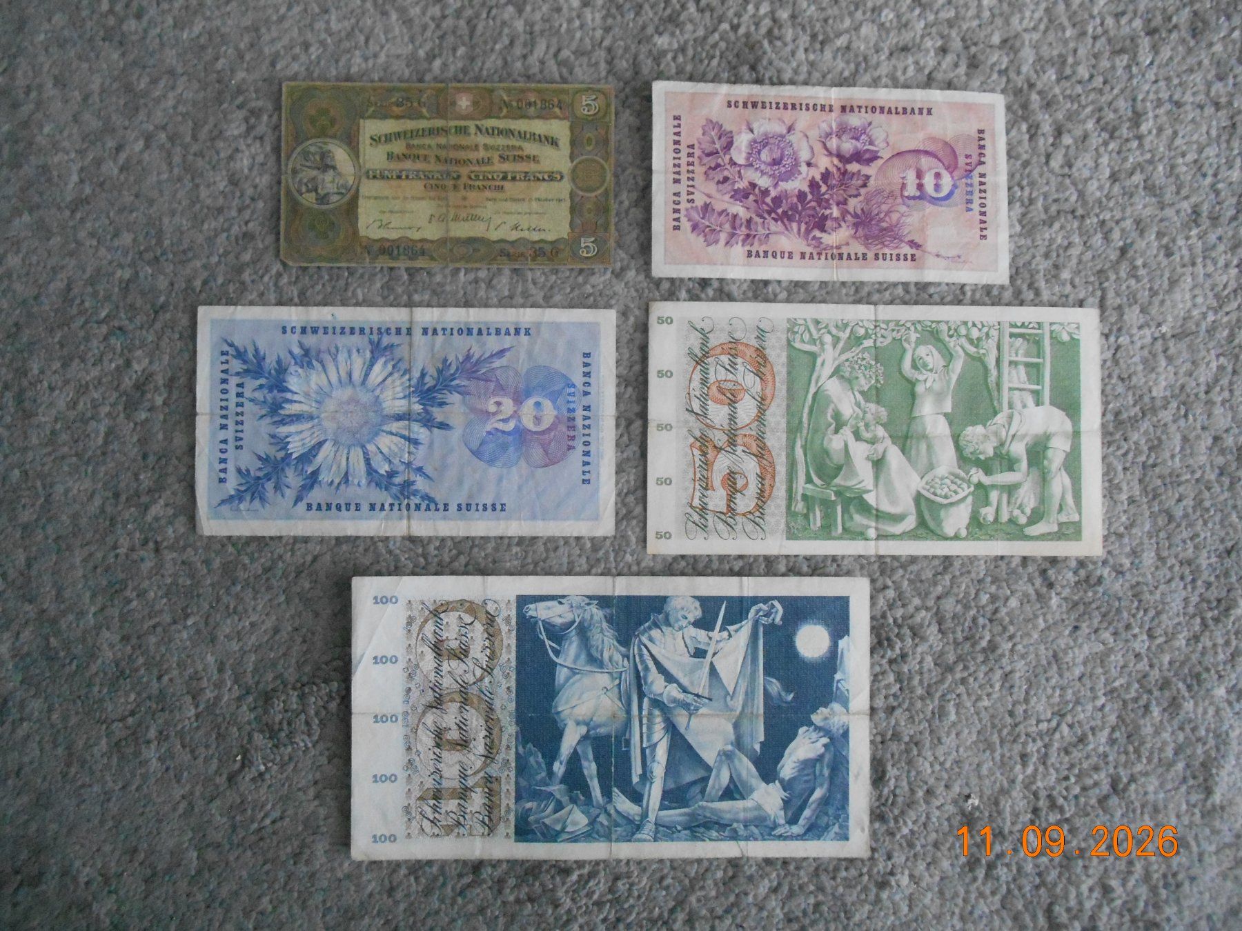 Banconote: Alte Banknoten Schweiz – Usato da Möhlin venduto da bekapame 1