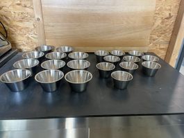 20 kleine Chromstahl Schüsseln, ideal für Mise en place