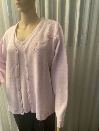 perfekter Auftritt mit diesem speziellen Twinset, rosa,46/48