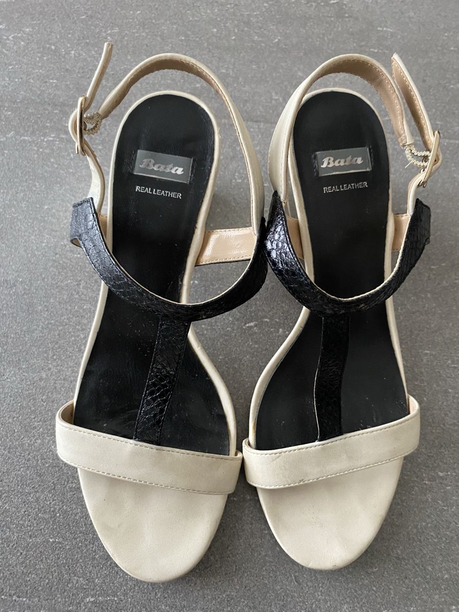 Damenschuhe: BATA SANDALEN LEDER GRÖSSE 37 – Gebraucht aus Malters von Kuettel1
