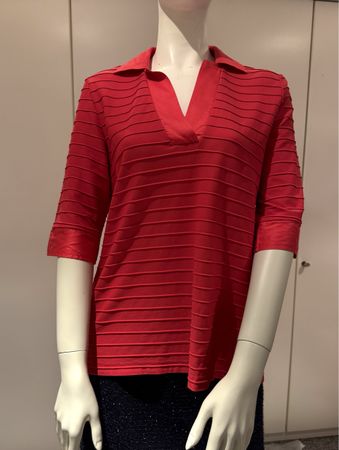 Dame -Chemisier rouge vif, Parfait pour l'été! 40