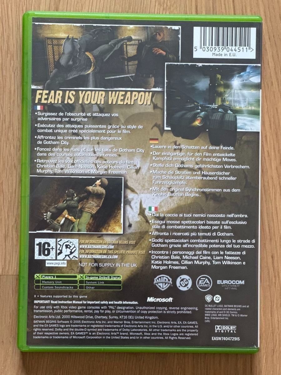 Giochi: Batman Begins - CIB - Xbox – Usato da Uster venduto da GamesAndStuff 1