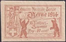 1914, Bern Landesausstellung: 16 uralte Vignetten mit HEFT!