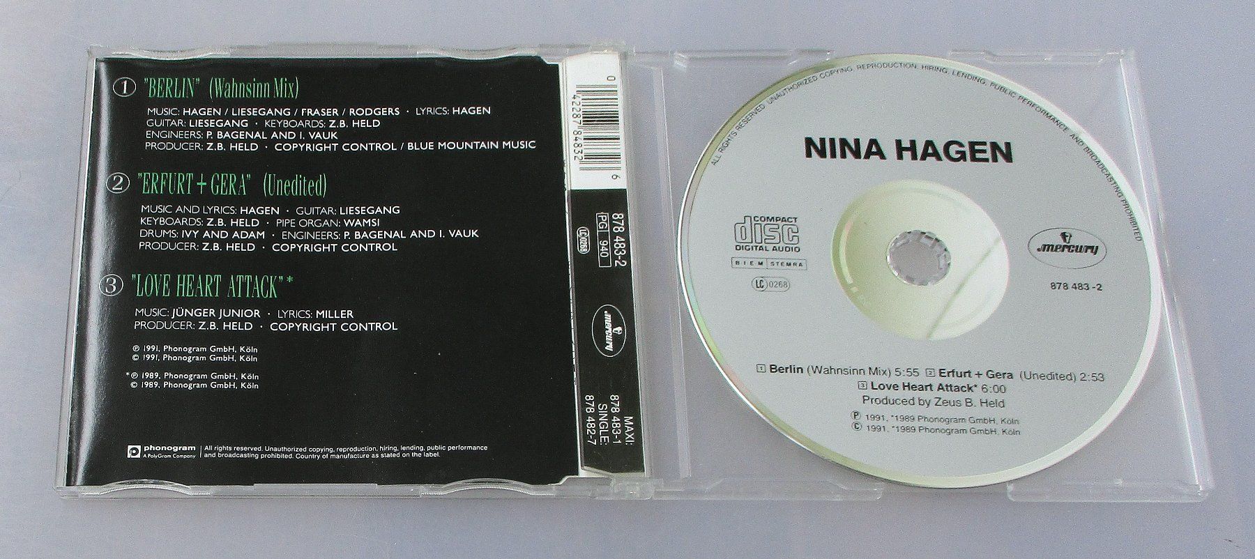 CD: NINA HAGEN - Berlin – Usato da Wattwil venduto da Muriel11 1