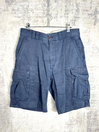 POLO RALPH LAUREN NAVY CARGO SHORTS SZ: 32