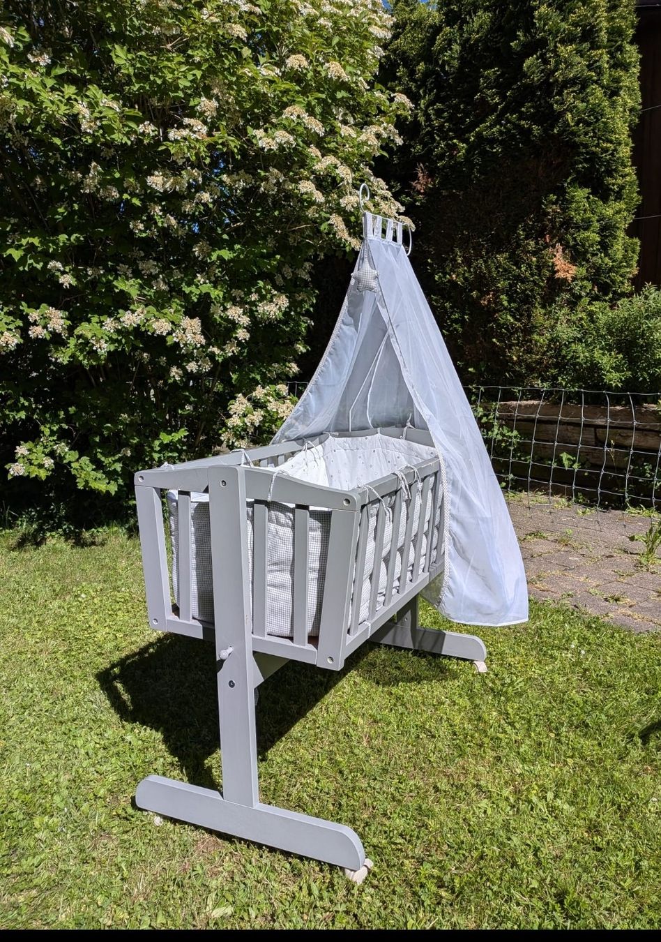 Culle: Babywiege Grau mit Himmel – Usato da Neftenbach venduto da casper0815