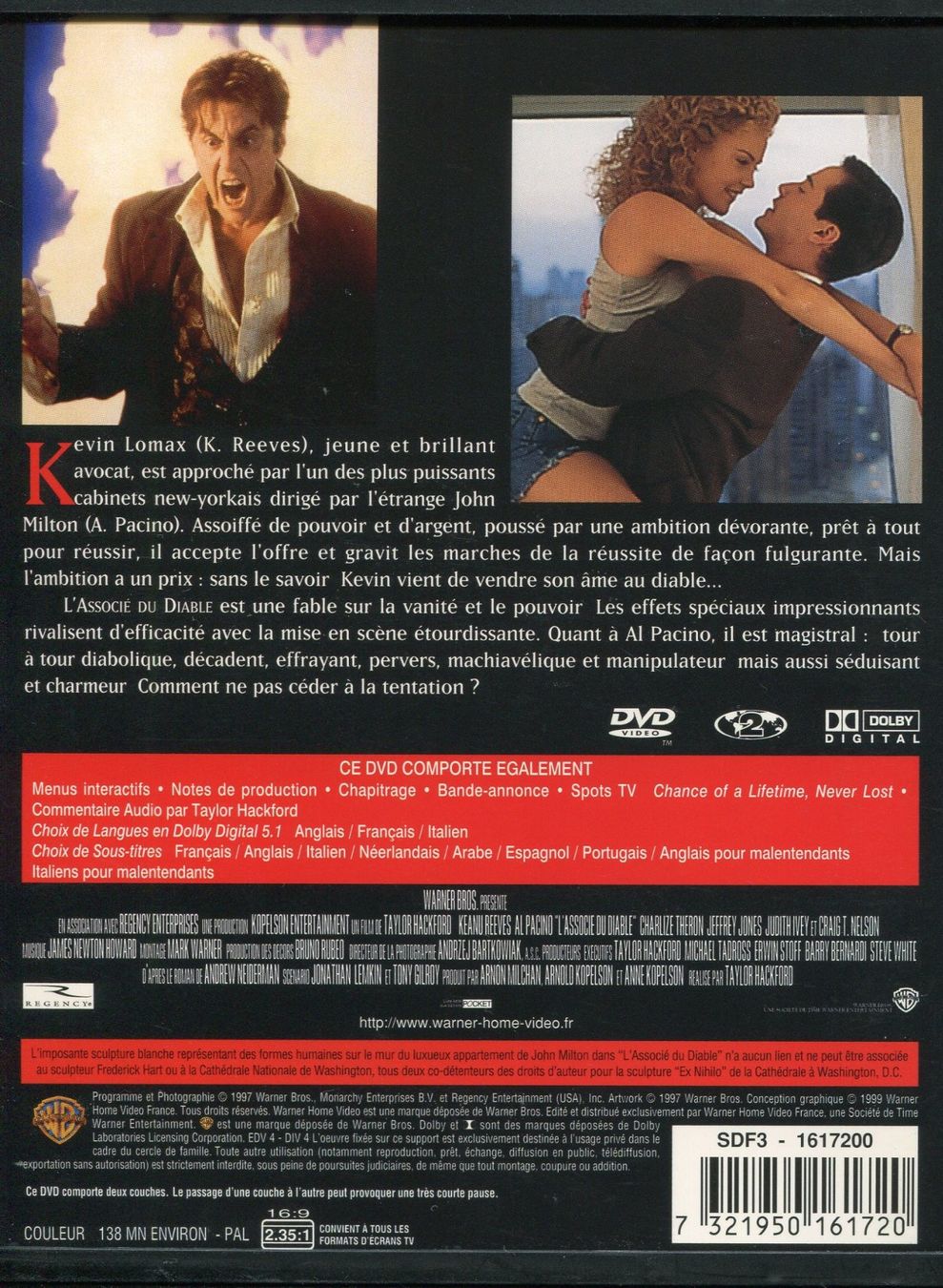 Tutti i DVDs: L'Associé du Diable - DVD – Usato da Les Avants venduto da soyouz63 1