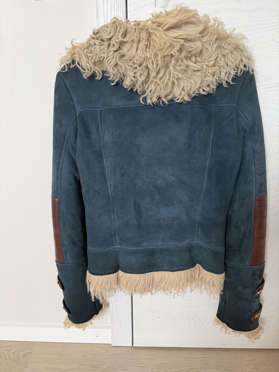 Cappotti: Stylish Blue Suede Leather Winter Jacket, like new! – Usato da Dully venduto da rev_l7jp 1