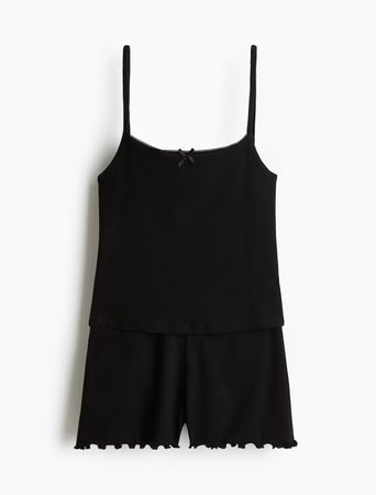 H&M Two-Piece Pyjama Set with Bow Details