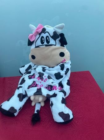 Plüschfigur Kuh Pyjama Sack Kinder