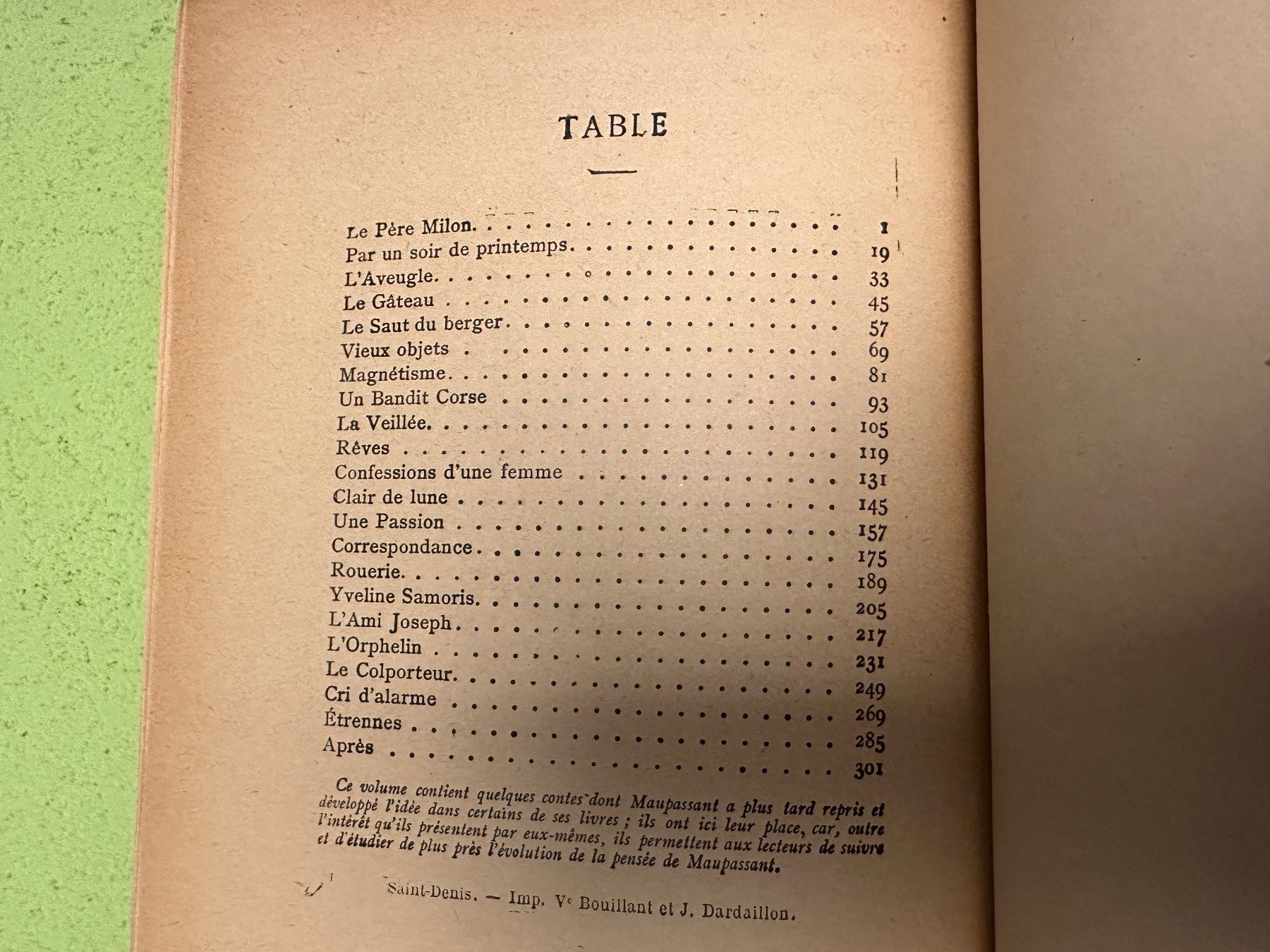 Libri: Guy de Maupassant: Le Père Milon. – Usato da Zürich venduto da allp 8
