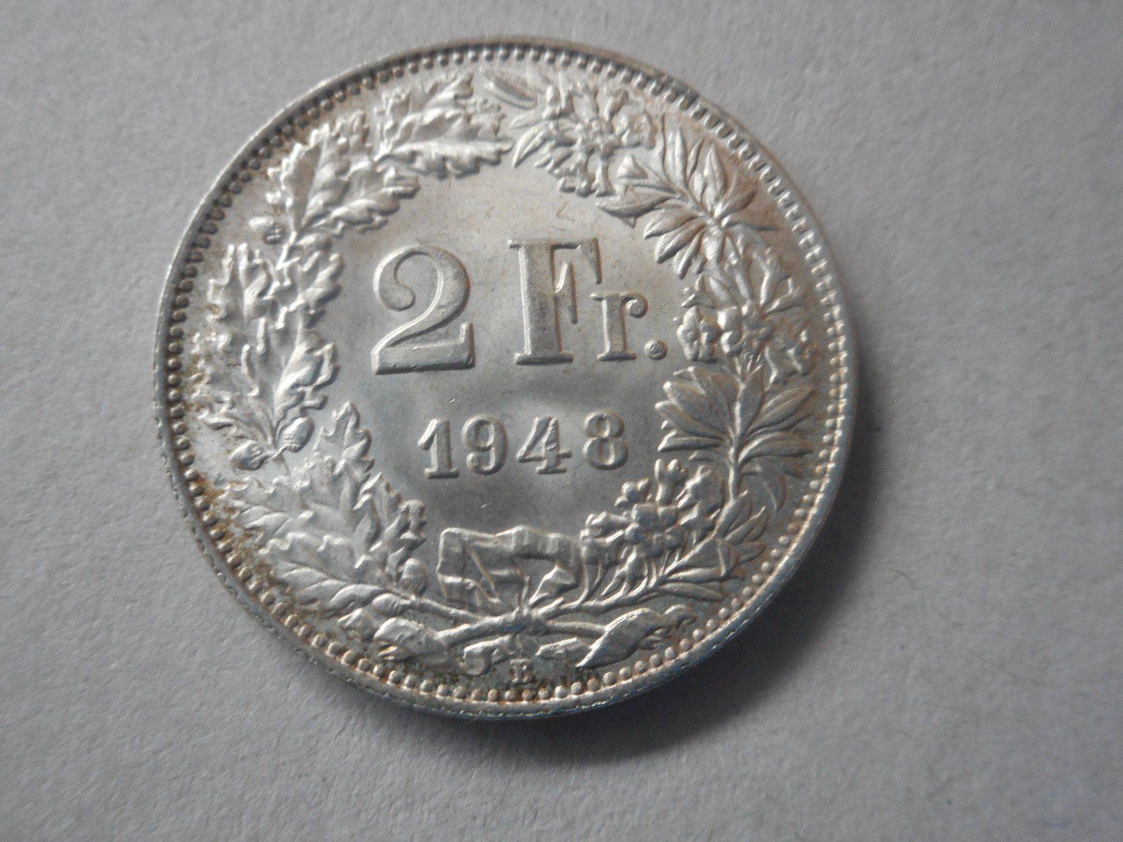 Tutti le monete: 2 Fr. 1948 silber  unz/stzgl – Nuovo (secondo la descrizione) da Kriegstetten venduto da pizlad2010