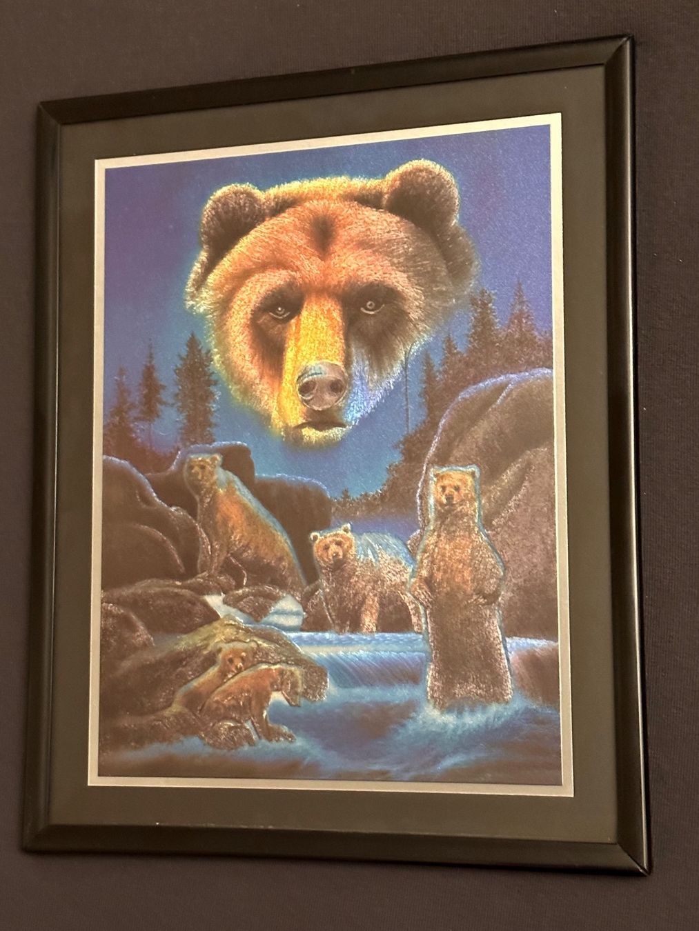 Foto & Immagini: Glitzerndes Tier Bild Bär inkl. schwarzem Rahmen – Usato da Münsingen venduto da Ganjam 2