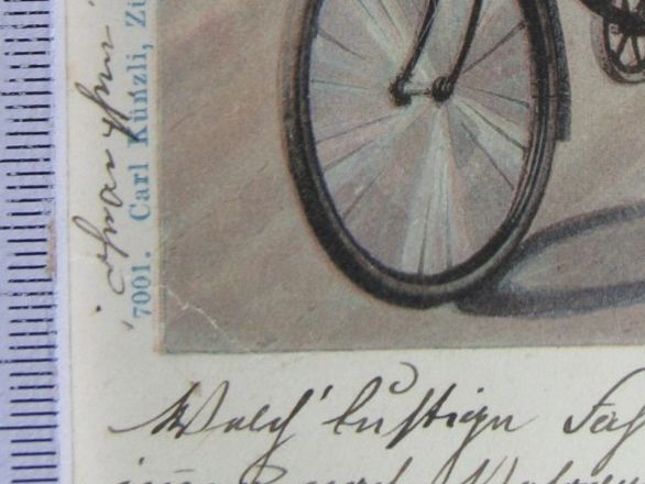 Ansichtskarten: VELO AK 1919 OLDTIMER BUG – Gebraucht aus Ettingen von Hausi4711 1