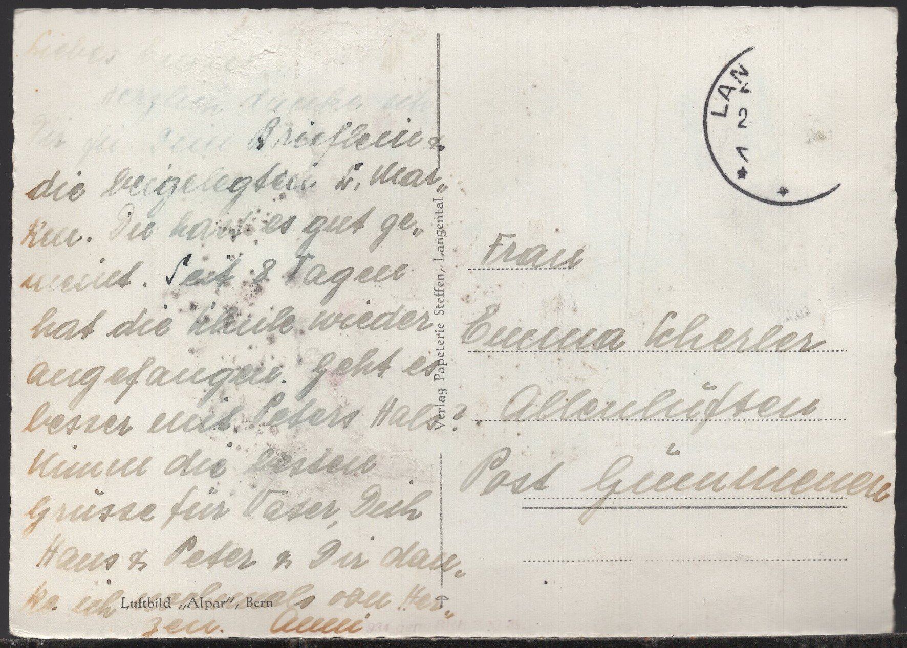 Cartes postales: Langenthal - Fliegeraufnahme – D'occasion à Aarau par kufi44 1