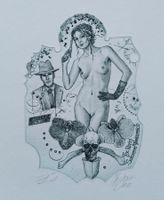 Exlibris Günter Hujber - Original Radierung signiert