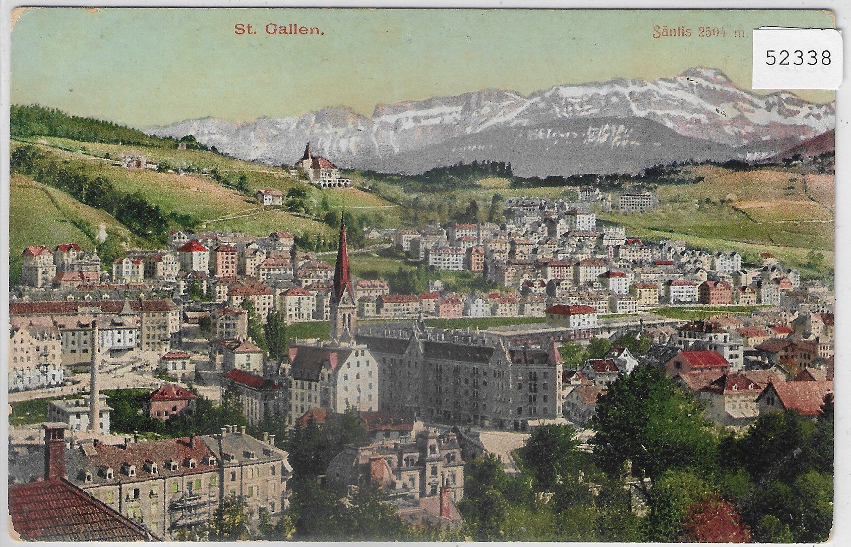 Cartoline postali: St. Gallen - Generalansicht - Litho – Usato da Ettingen venduto da Kartenplanet