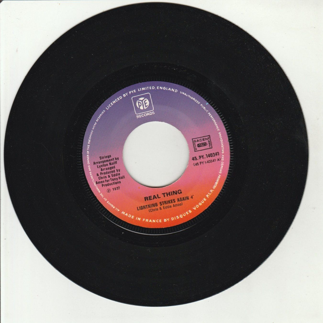 Dischi in vinile: Real Thing - Lightning strikes 7" Vinyl 1977 – Usato da Tübach venduto da JamesStone 2