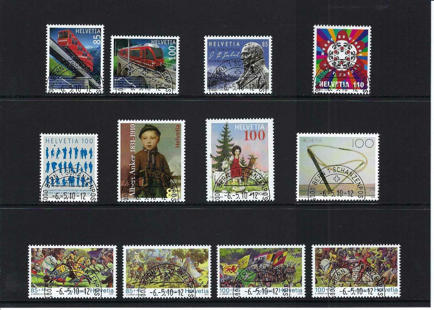 Tutti i francobolli: Schweizer Briefmarken Jahresset 2010 gestempelt – Usato da Diegten venduto da Pdiego 2