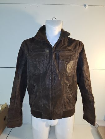 Lederjacke in braun von C&A , Gr. 48 für Herren. (nov597)