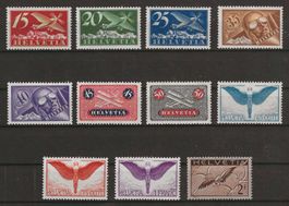 1923-30 : Serie Nr. F3 - F13, postfrisch ** KP 1000.--