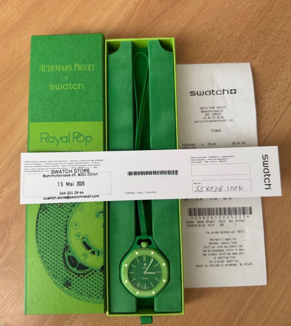 Orologi: Swatch x AP Green Eight – Nuovo e nell'imballaggio originale da Zürich venduto da ham_p5qt 1