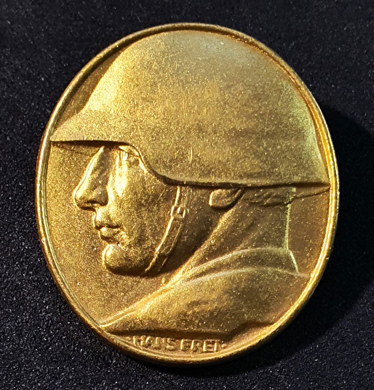 Schweizer Armee Plaketten & Abzeichen: V042B - Brosche Schweizer Nationalspende Silber vergoldet – Gebraucht aus Reinach BL von Boston-Verkauf
