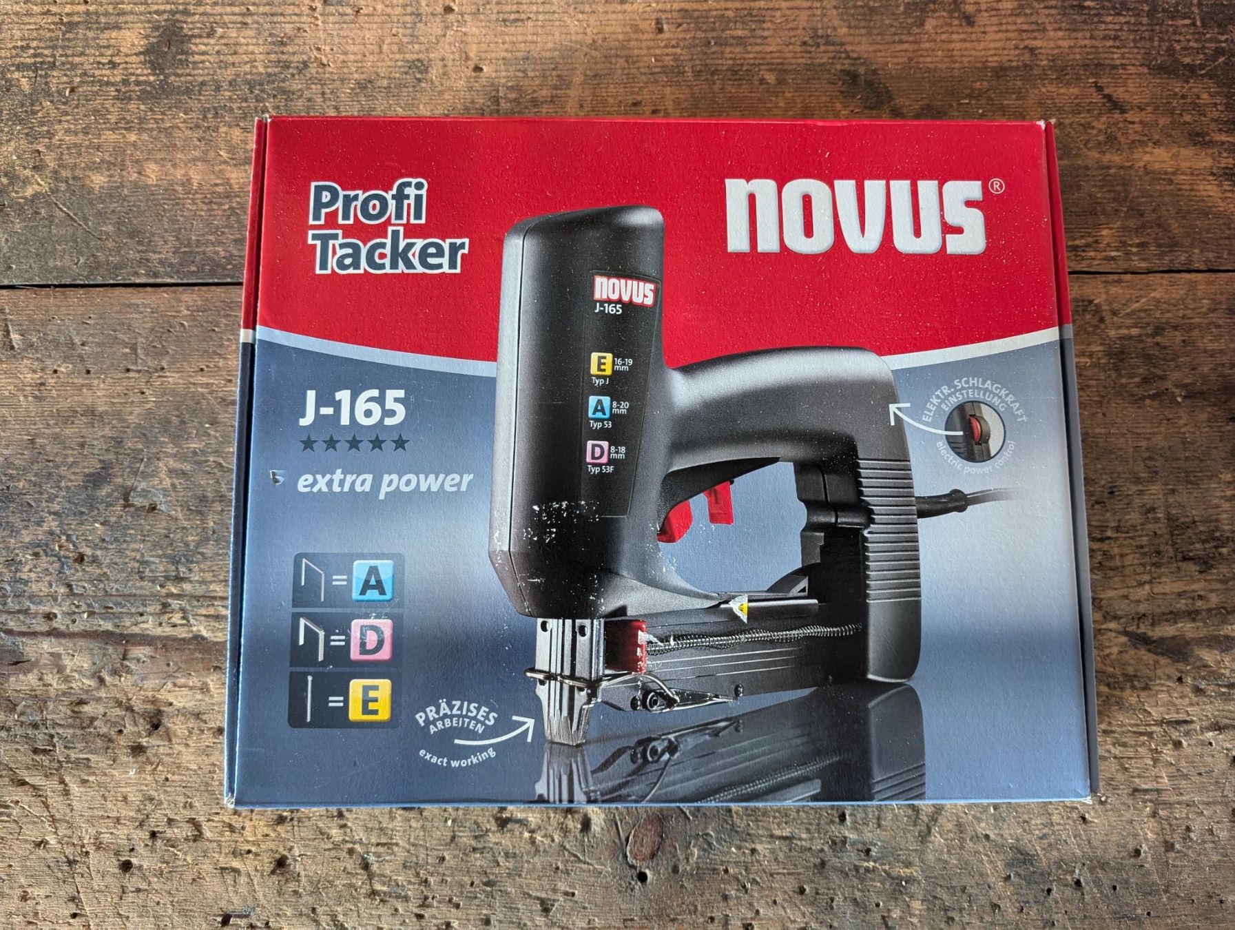 Tutti gli attrezzi: NOVUS J-165 Profi Tacker mit Klammern extra power – Nuovo (secondo la descrizione) da Rotkreuz venduto da CRLNSC