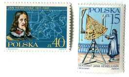 Briefmarken "Johannes Hevelius. Astronomie". Polen