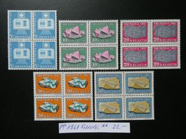 Pro Patria 1961 Viererblöcke postfrisch