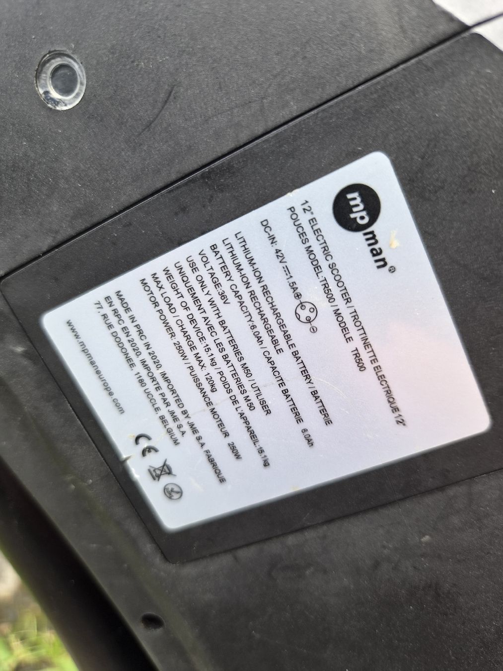 Scooter: MPMan E-Scooter TR500, 48V, 6.0Ah – Usato da Aarau venduto da bikestones 4