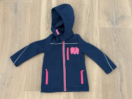 Kinder Jacke dunkelblau Elefant Grösse 86/92