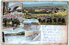 LITHO Gruss aus Bischofszell mit Thurbad