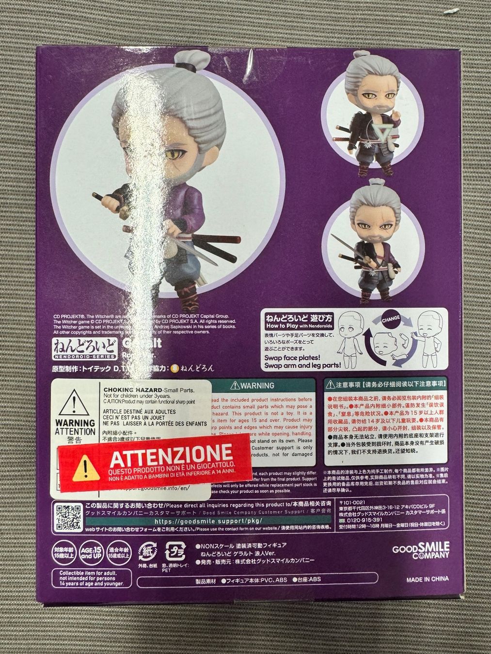 Statuette: Nendoroid 1796 Ronin Geralt The Witcher – Nuovo e nell'imballaggio originale da Giubiasco venduto da Ticinerd 1