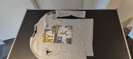 Kinder Langarmshirt Skate Squad graumeliert Grösse 134/140