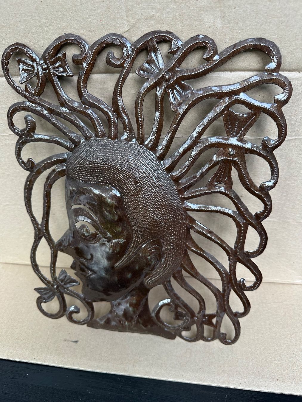 Tutte le decorazioni: Déco  unique en fer forgé -signe Soulouque Pelaudy – Usato da Lausanne venduto da artnouveau04