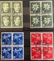 1944 Pro Juventute Viererblock Satz mit Zentrum-Stempel