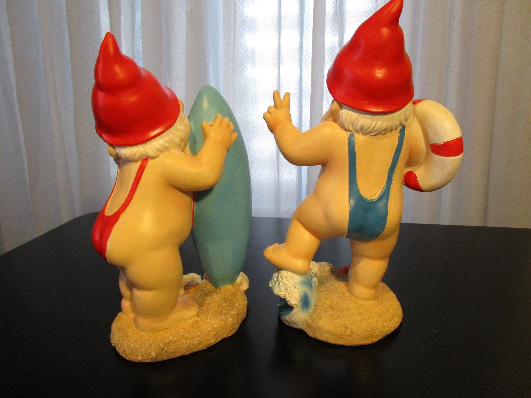 Statuette: 2 sexy Beach Gartenzwerge Bart & Tanga – Usato da Ermatingen venduto da Kobold007 1