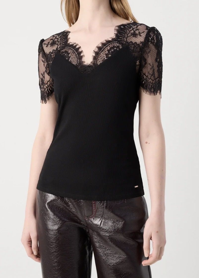 Morgan Top: Top Morgan dentelle noir taille M – Nuovo (secondo la descrizione) da Dotzigen venduto da SecondHandGems