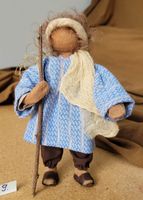 Schwarzenberger Krippenfiguren Kind/Knabe mit Kräze 18cm N9
