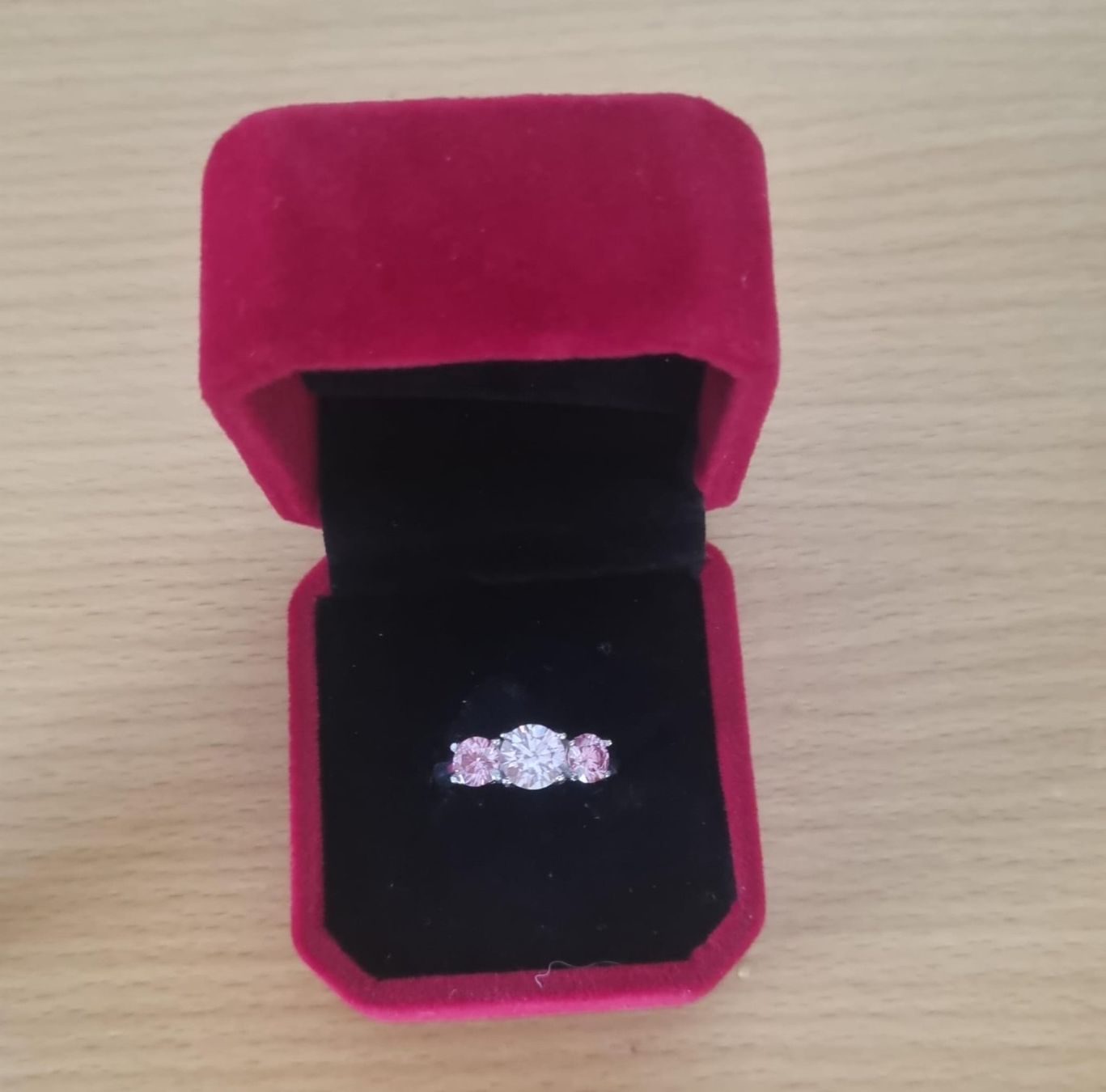 Anelli: Anello in argento con moissanite rosa 2 carati – Nuovo (secondo la descrizione) da Cadenazzo venduto da Nicopri 3