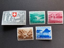 Pro Patria 1952 - komplette Serie ** (ZNr 56, 57, 58, 59,60)