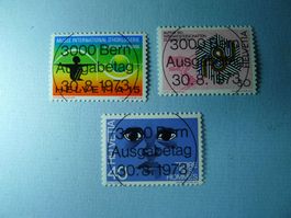1973 Sonderpostmarken 545-547 ET Vollstempel